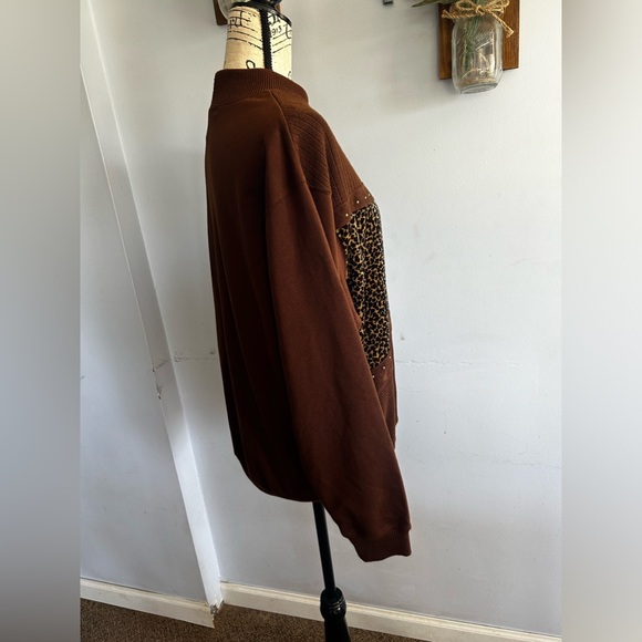 Blast vintage sweatshirt pullover animal print bohemian royalty bohemian - Picture 3 of 8